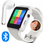 Relógio Smartwatch X6 Celular Inteligente Chip Pedômetro + Fone de Ouvido Bluetooth I7