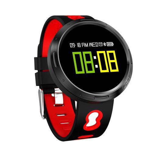 Relógio Smartwatch X9VO Fitness Monitor Frequência Cardíaca Pedômetro Notificações IP68 - Vermelho