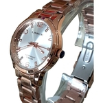 Relógio Social Feminino Lince LRRH135L S2RX Metal Dourado Rose com Mostardor Prata