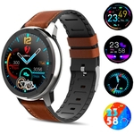 Relógio Social Smartwatch Masculino Touch Screen Bluetooth Lemfo Marrom