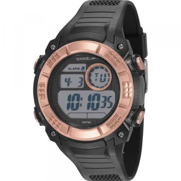 Relógio Speedo 11002L0EVNP1 Preto Rose Digital Sportivo 45mm de Diametro