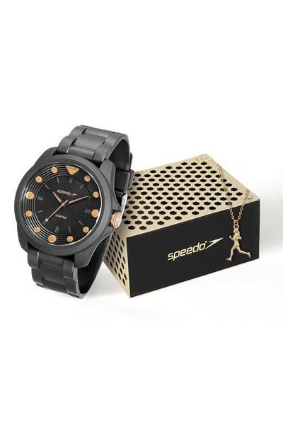 Relógio Speedo Feminino Preto com Rosé Esportivo 80582l0evnp2k1