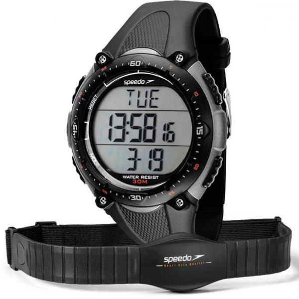 Relógio Speedo Masculino 80565G0EPNP2 com Monitor Cardíaco + Alarme e Cronômetro