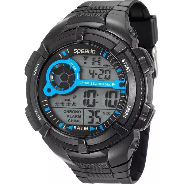 Relógio Speedo Masculino Digital Preto Azul 81130G0EVNP5