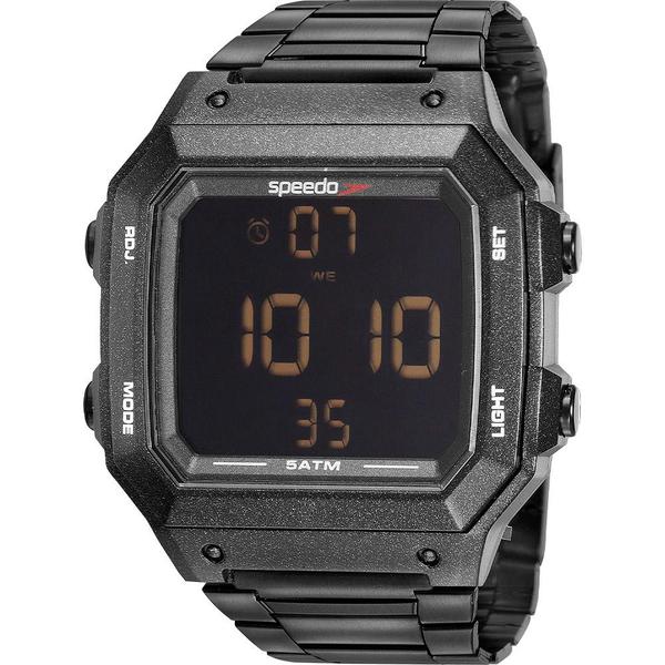 Relógio Speedo Masculino Preto 11022GPEVPY1 Digital 5 Atm Acrílico Tamanho Médio