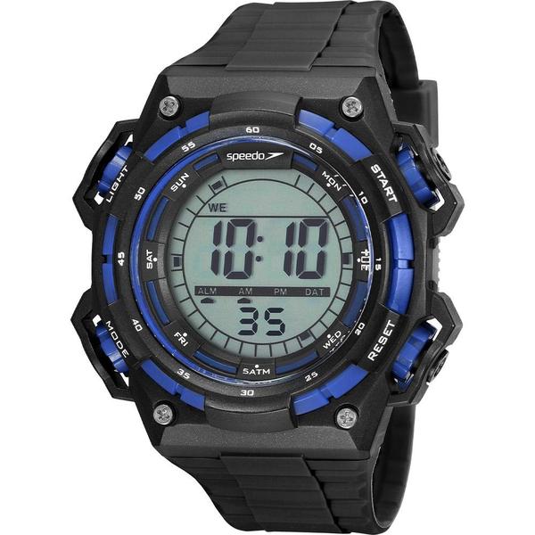 Relógio Speedo Masculino Preto 81200G0EVNP1 Digital 5 Atm Acrílico Tamanho Grande