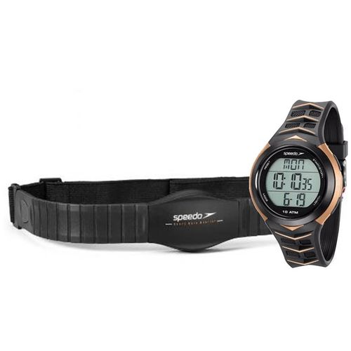 Relógio Speedo Monitor Cardíaco Preto/dourado 80621g0evnp3