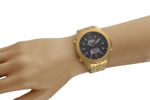 Relógio Speedo Pulso Dourado Grande Masculino Adulto 15008