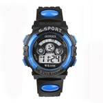 Relógio Sport Infantil Masculino Digital Led Alarme, cor azul