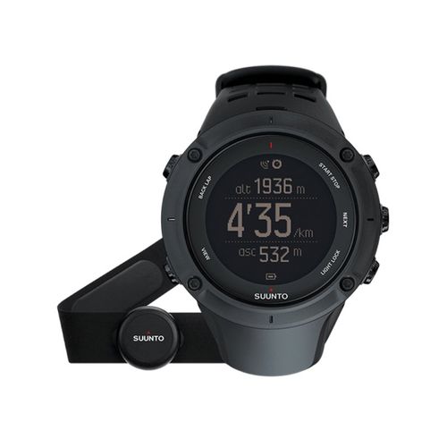 Relógio Suunto Ambit3 Peak Black HR com Cinta para Monitoramento Cardíaco e GPS Esportivo