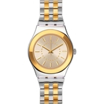 Relógio Swatch Feminino Aço Prateado e Dourado - YLS207G