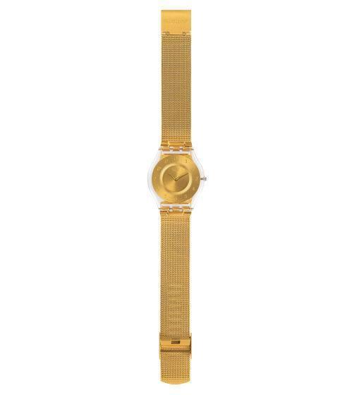 Relógio Swatch Generosity Sfk355m Aço Dourado Original