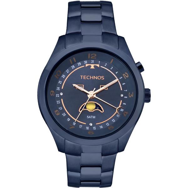 Relógio Technos Calendário Lunar Feminino Azul - 6p80ae/4a