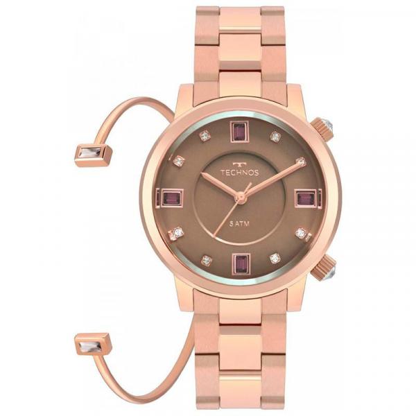 Relógio Technos Crystal Feminino Rose Analógico - 2039BV-K4M