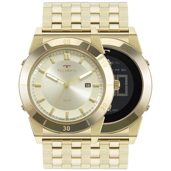 Relogio Technos Curvas Dourado Masculino