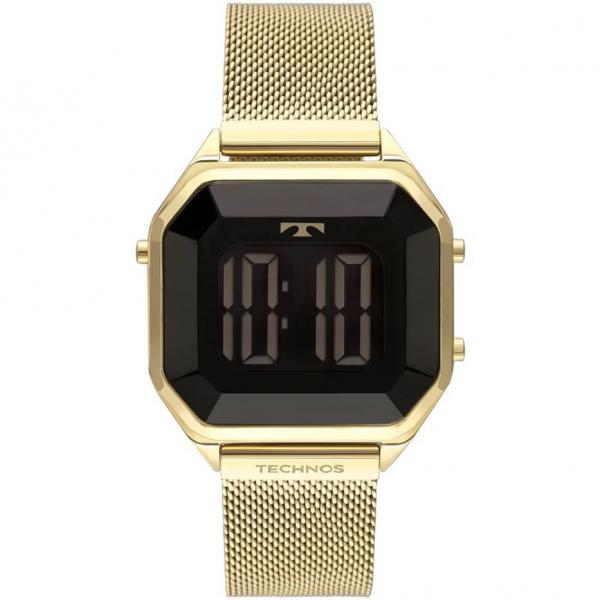 Relógio Technos Digital Crystal Dourado Feminino BJ3851AJ/4P