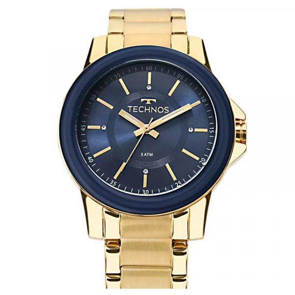 Relógio Technos Dourado e Azul Feminino Trend - 2035MID-4A