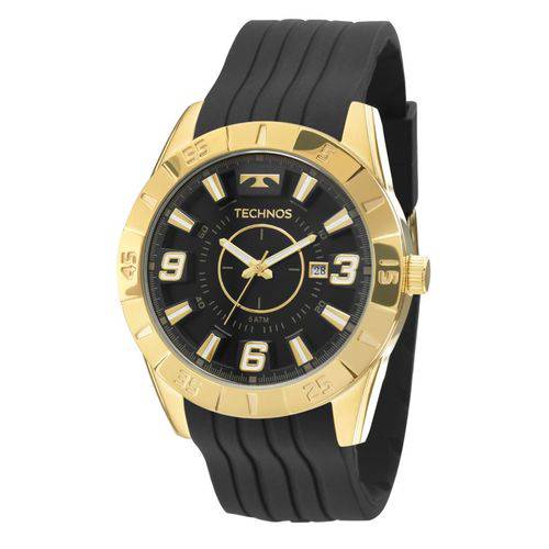 Relógio Technos Dourado e Preto Masculino Performance Racer Analógico 2115kza/8p