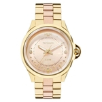 Relógio Technos Dourado e Rosé Feminino Elegance Crystal 2039BL/4T