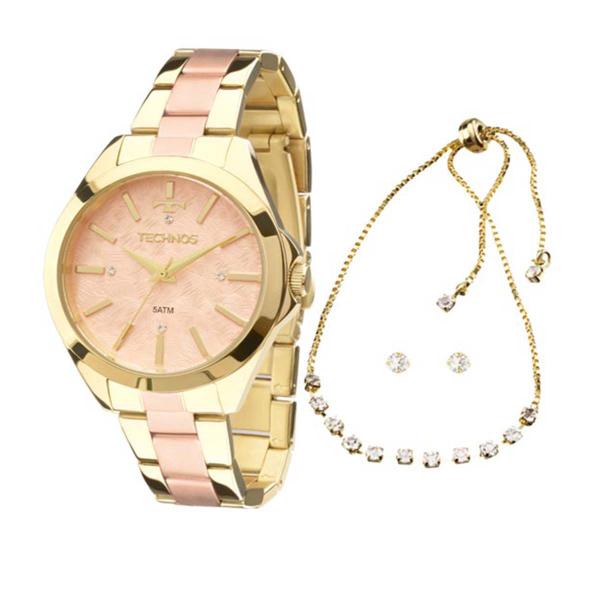 Relógio Technos Dourado e Rose Feminino Fashion Trend 2039BI/K5T