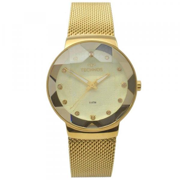 Relógio Technos Dourado Elegance Crystal 2035mpw/4x