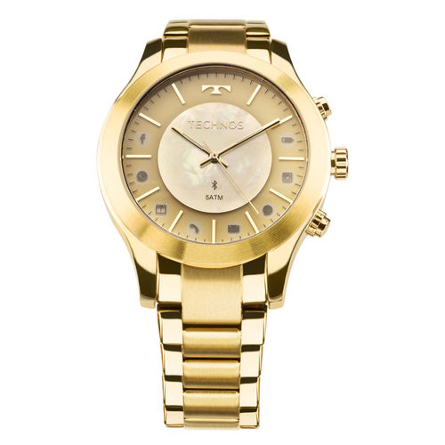 Relógio Technos Dourado Feminino Elegance Connect 753ae/4x