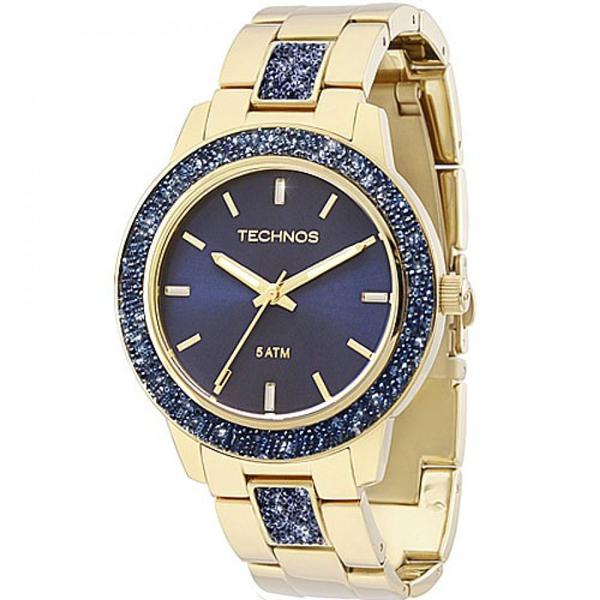 Relógio Technos Dourado Feminino Elegance Crystal 2035MFD/4A