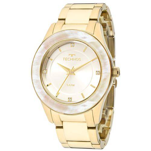 Relógio Technos Dourado Feminino St. Moritz Analógico 2036mgk/4b