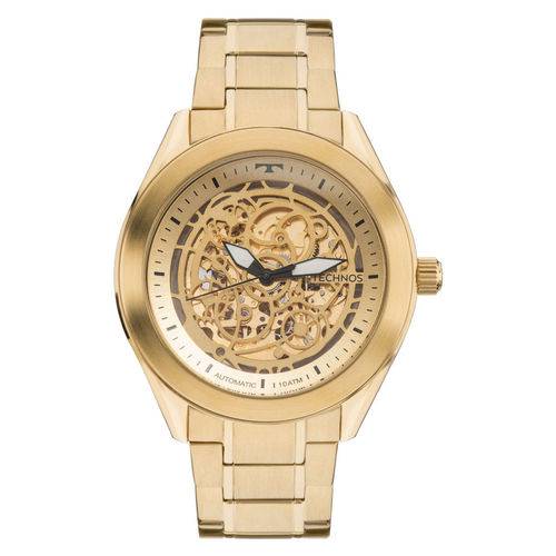 Relógio Technos Dourado Masculino Automático 8n24ah/4x