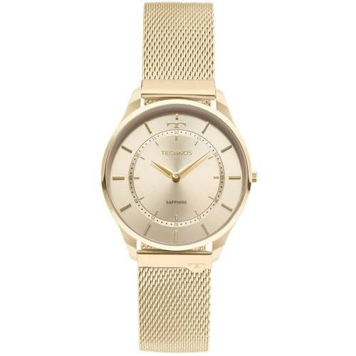 Relógio Technos Dourado Masculino Classic Slim 9t22ak/4x