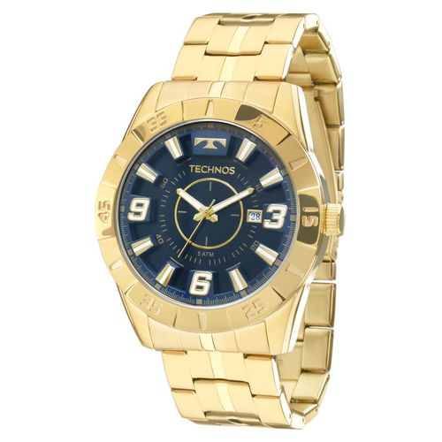 Relógio Technos Dourado Masculino Performance Racer Analógico 2115kyz/4a