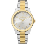 Relógio Technos Elegance-Boutique 2035MKK/5K feminino pateado mostrador prata