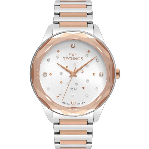 Relógio Technos Feminino Bicolor Elegance Crystal 2036MKI/4C