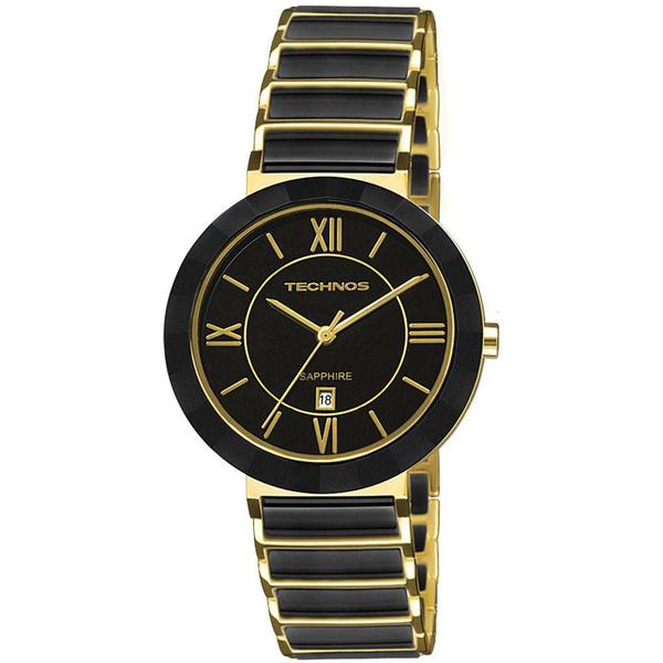 Relógio Technos Feminino Cerâmica 34mm Preto 2015CE/4P