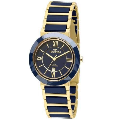 Relógio Technos Feminino Cerâmica Azul 34mm 2015CE/5A