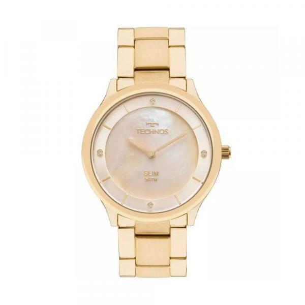Relógio Technos Feminino Clássico Slim Dourado GL20HF/4X