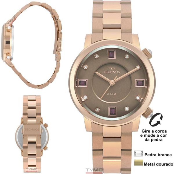 Relógio Technos Feminino Crystal 2039BV/4M Rose