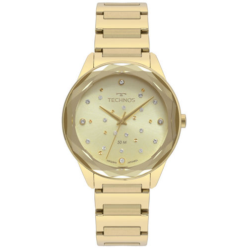 Relógio Technos Feminino Crystal Dourado 2036mkh4x