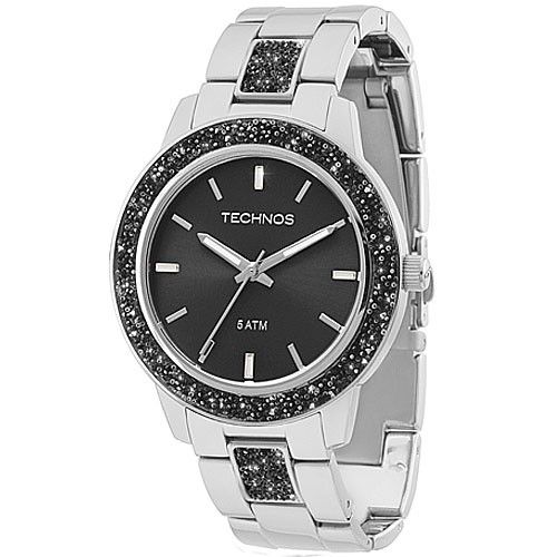 Relógio Technos Feminino Crystal Elegance 2035mfe/1p Prata