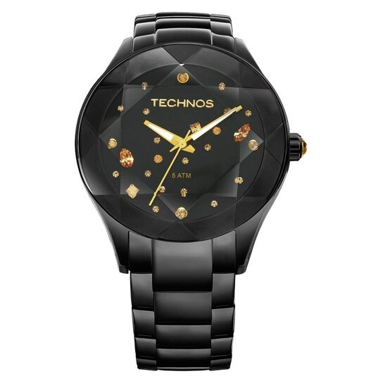 Relógio Technos Feminino Crystal Elegance 2039au/1p Preto