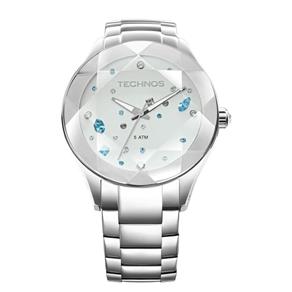 Relógio Technos Feminino Crystal Swarovski 2039av/1k Prata