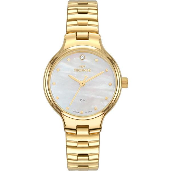 Relógio Technos Feminino Dourado Boutique 2036MLT/4B Analógico 5 Atm Cristal Mineral