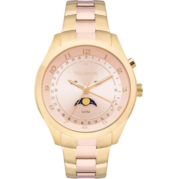 Relógio Technos Feminino Dourado Calendário Lunar 6P80AB/5J