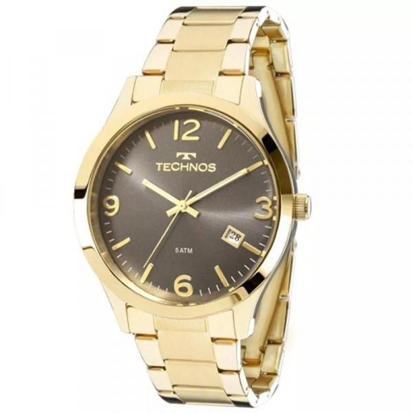 Relógio Technos Feminino Dourado e Cinza Dress 2315Acd/4C