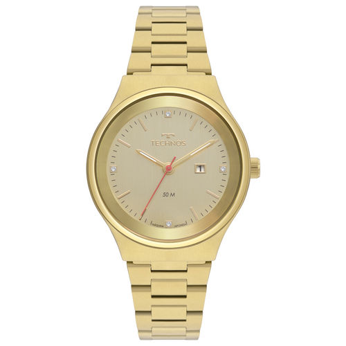 Relógio Technos Feminino Dourado Elegante 2015cbz/4x
