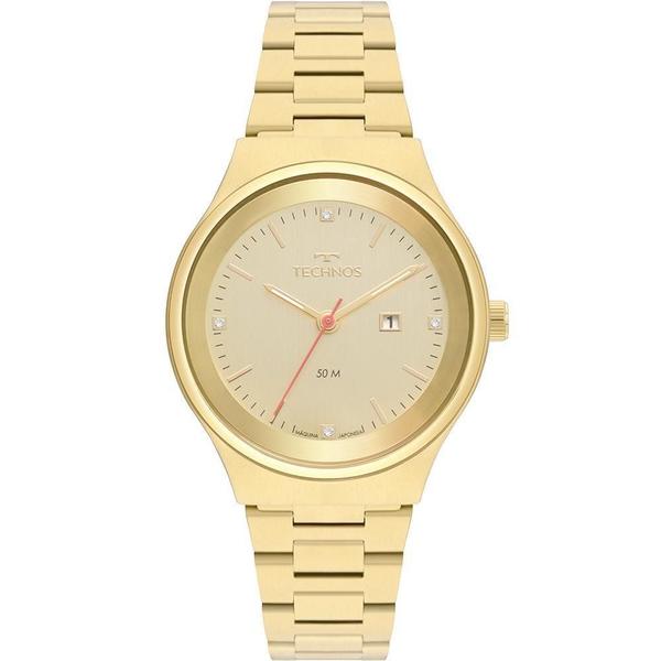 Relógio Technos Feminino Dourado Elegante 2015cbz/4x