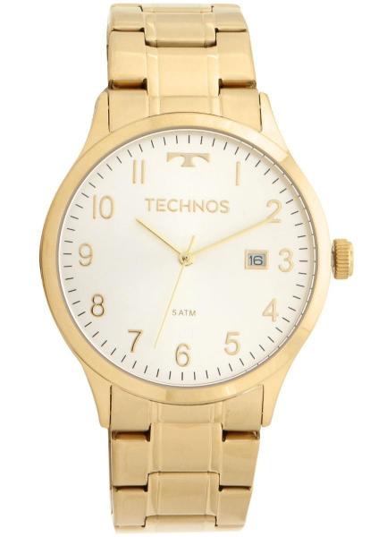 Relógio Technos Feminino Dourado Fundo Branco 2115mnl/4k