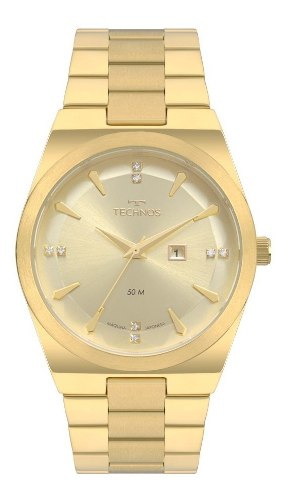 Relogio Technos Feminino Dourado Grande a Prova Dagua 2015cdb/4d