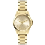 Relogio Technos Feminino Dourado pequeno a prova dagua inox 2035MTF/1X