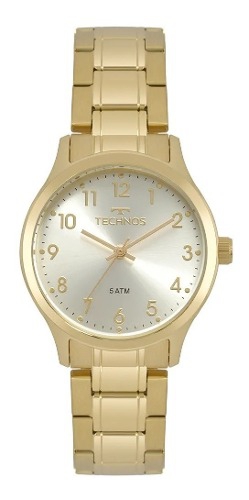 Relogio Technos Feminino Dourado Pequeno com Numeros 2035mpf/4k